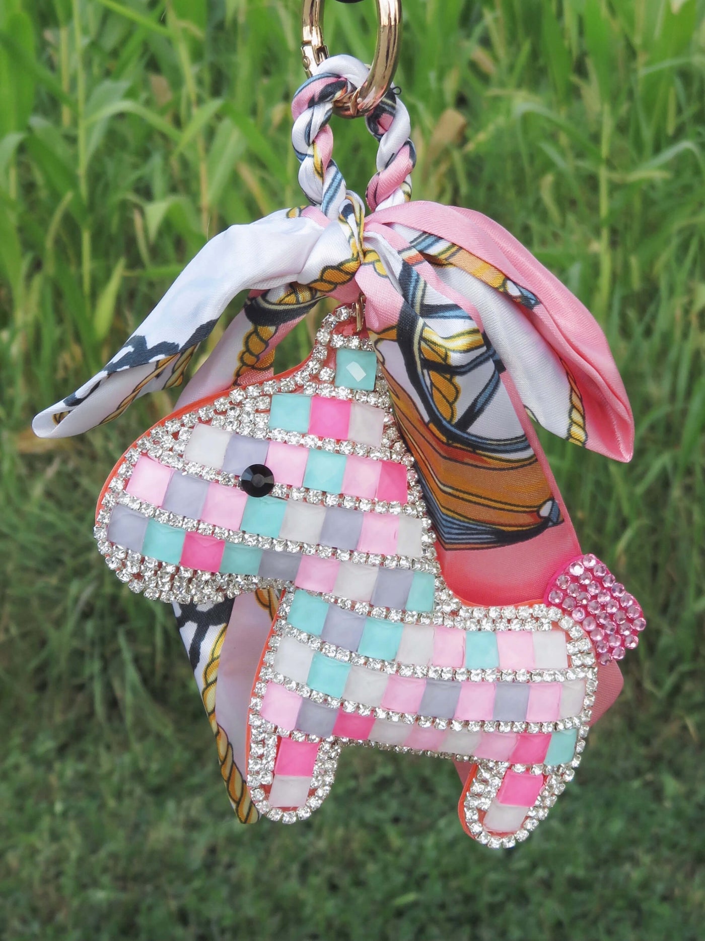 Multi-Color Sparkle Pony Keychain
