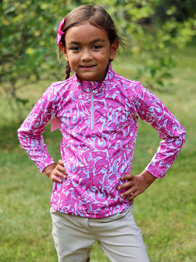 Belle and Bow Long Sleeve Sunshirts - Max Pink