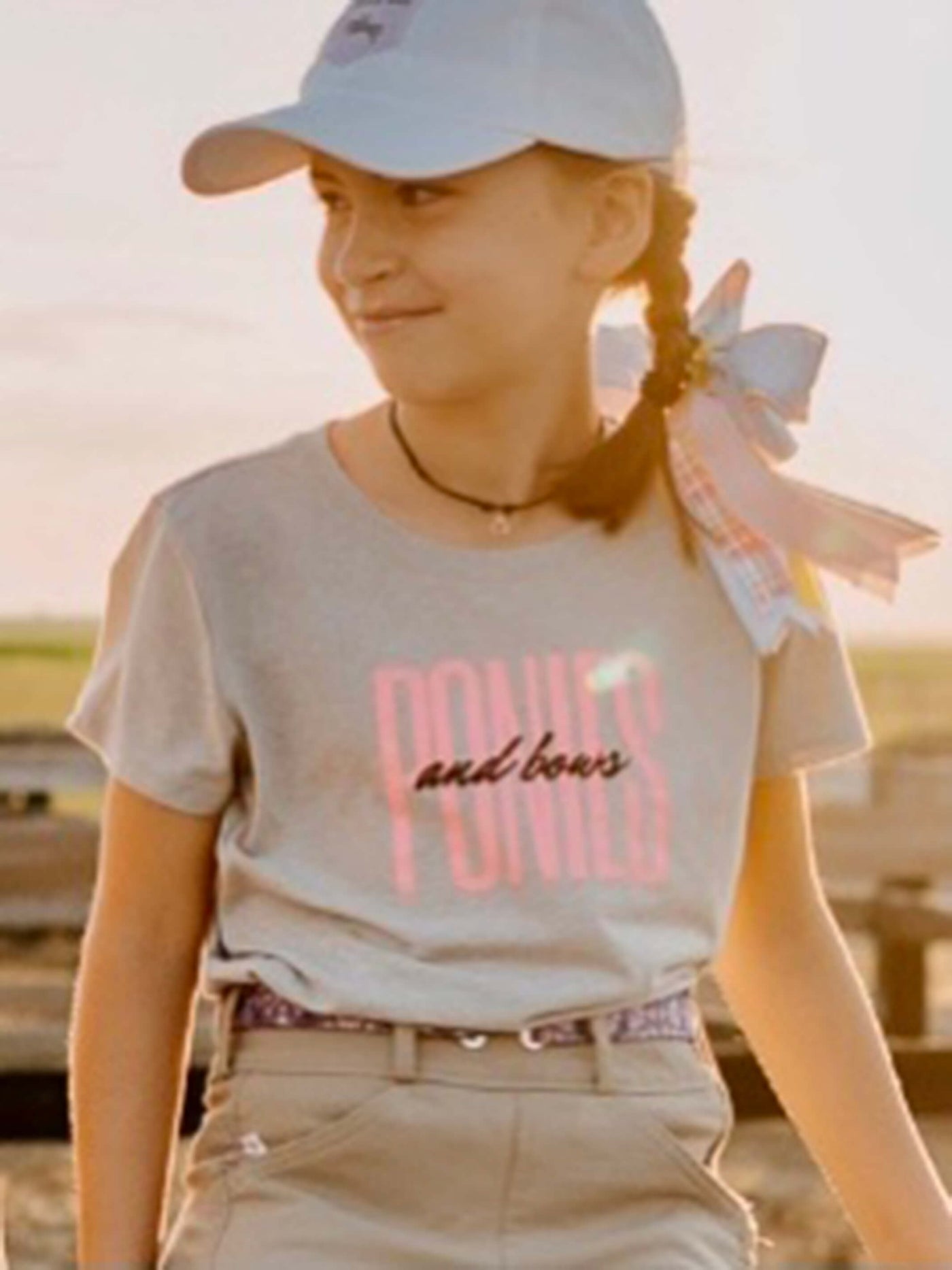 Ponies and Bows Grey T Shirt